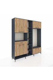 Hyperion Dolap 12 Raflı Tek Çekmeceli 8 Kapaklı 220x44x243 - S553M044V12B