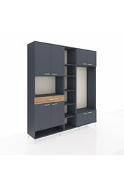 Hyperion Dolap 12 Raflı Tek Çekmeceli 8 Kapaklı 220x44x243 - S553M044V18B