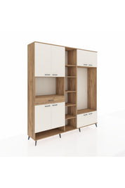 Hyperion Dolap 12 Raflı Tek Çekmeceli 8 Kapaklı 220x44x243 - S553M044V24B