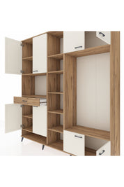 Hyperion Dolap 12 Raflı Tek Çekmeceli 8 Kapaklı 220x44x243 - S553M044V24B