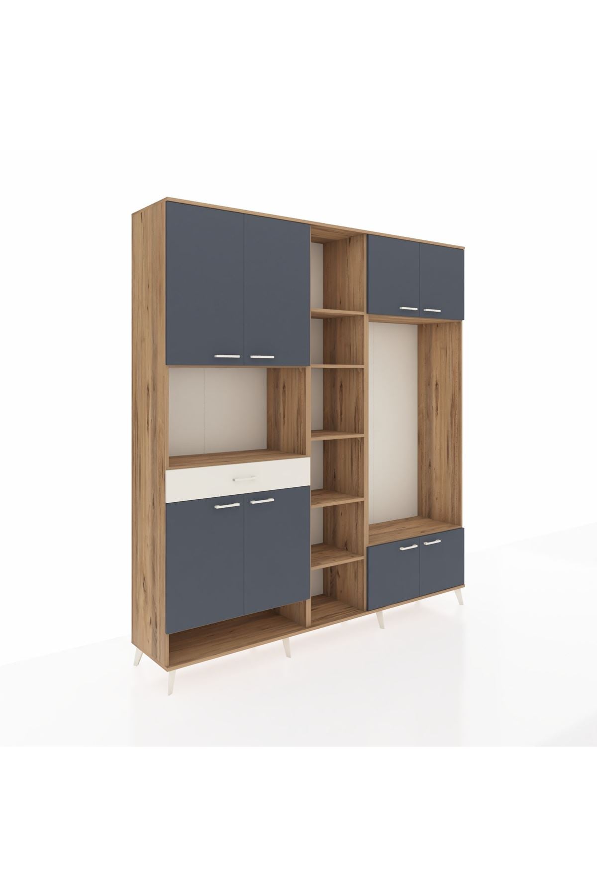 Hyperion Dolap 12 Raflı Tek Çekmeceli 8 Kapaklı 220x44x243 - S553M044V25B