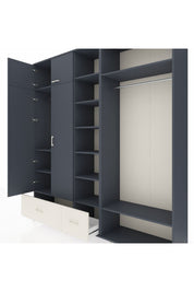Hyperion Dolap 12 Raflı 2 Çekmeceli 2 Askılı 220x44x243 - S553M046V16B