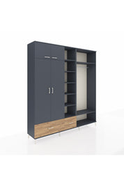 Hyperion Dolap 12 Raflı 2 Çekmeceli 2 Askılı 220x44x243 - S553M046V18B