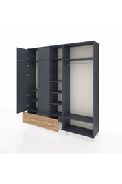 Hyperion Dolap 12 Raflı 2 Çekmeceli 2 Askılı 220x44x243 - S553M046V18B