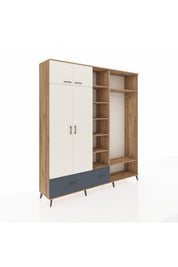 Hyperion Dolap 12 Raflı 2 Çekmeceli 2 Askılı 220x44x243 - S553M046V23B