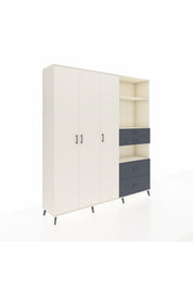 Hyperion Dolap 12 Raflı 4 Çekmeceli Tek Askılı 220x44x243 - S553M047V05B