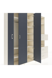 Hyperion Dolap 12 Raflı 4 Çekmeceli Tek Askılı 220x44x243 - S553M047V07B