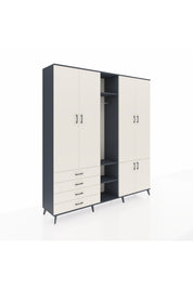 Hyperion Dolap 14 Raflı 4 Çekmeceli Tek Askılı 220x44x243 - S553M048V13B