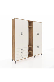 Hyperion Dolap 14 Raflı 4 Çekmeceli Tek Askılı 220x44x243 - S553M048V22B