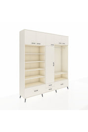 Hyperion Dolap 18 Raflı 4 Çekmeceli Tek Askılı 220x44x243 - S553M050V04B