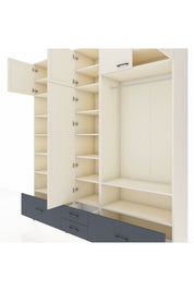 Hyperion Dolap 18 Raflı 4 Çekmeceli Tek Askılı 220x44x243 - S553M050V05B