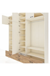 Hyperion Dolap 18 Raflı 4 Çekmeceli Tek Askılı 220x44x243 - S553M050V06B
