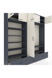Hyperion Dolap 18 Raflı 4 Çekmeceli Tek Askılı 220x44x243 - S553M050V14B