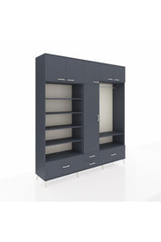 Hyperion Dolap 18 Raflı 4 Çekmeceli Tek Askılı 220x44x243 - S553M050V17B