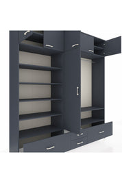 Hyperion Dolap 18 Raflı 4 Çekmeceli Tek Askılı 220x44x243 - S553M050V17B