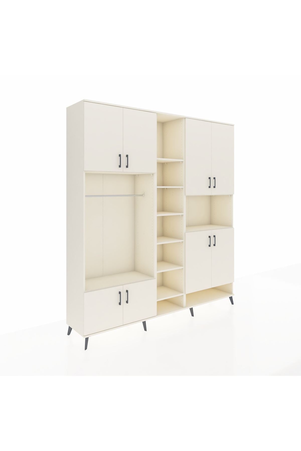 Hyperion Dolap 18 Raflı 8 Kapaklı Tek Askılı 220x44x243 - S553M051V04B