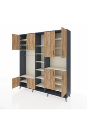 Hyperion Dolap 18 Raflı 8 Kapaklı Tek Askılı 220x44x243 - S553M051V10B