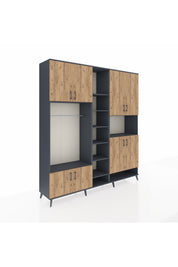 Hyperion Dolap 18 Raflı 8 Kapaklı Tek Askılı 220x44x243 - S553M051V11B
