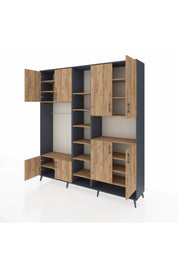 Hyperion Dolap 18 Raflı 8 Kapaklı Tek Askılı 220x44x243 - S553M051V12B