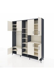 Hyperion Dolap 18 Raflı 8 Kapaklı Tek Askılı 220x44x243 - S553M051V13B