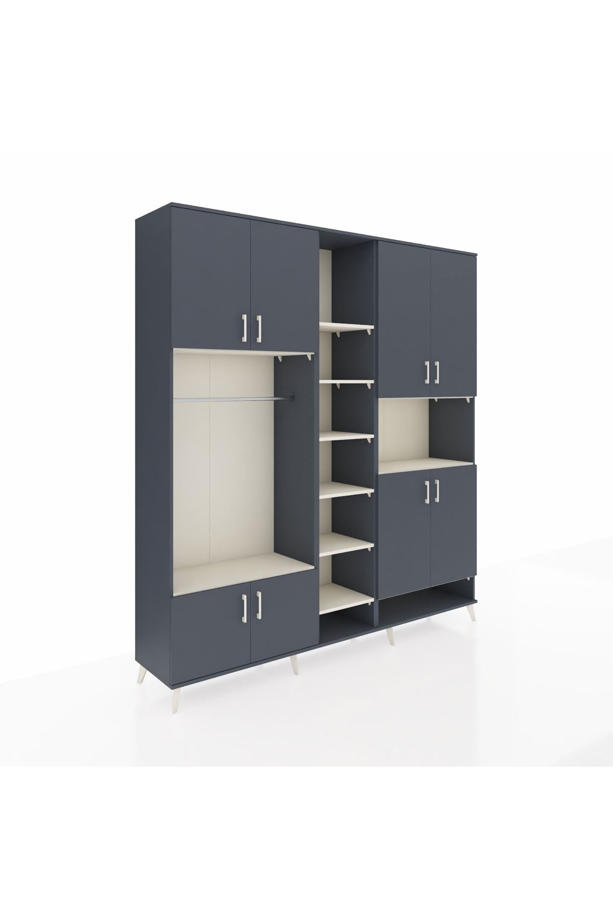 Hyperion Dolap 18 Raflı 8 Kapaklı Tek Askılı 220x44x243 - S553M051V16B