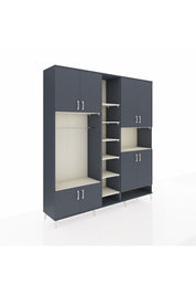 Hyperion Dolap 18 Raflı 8 Kapaklı Tek Askılı 220x44x243 - S553M051V16B