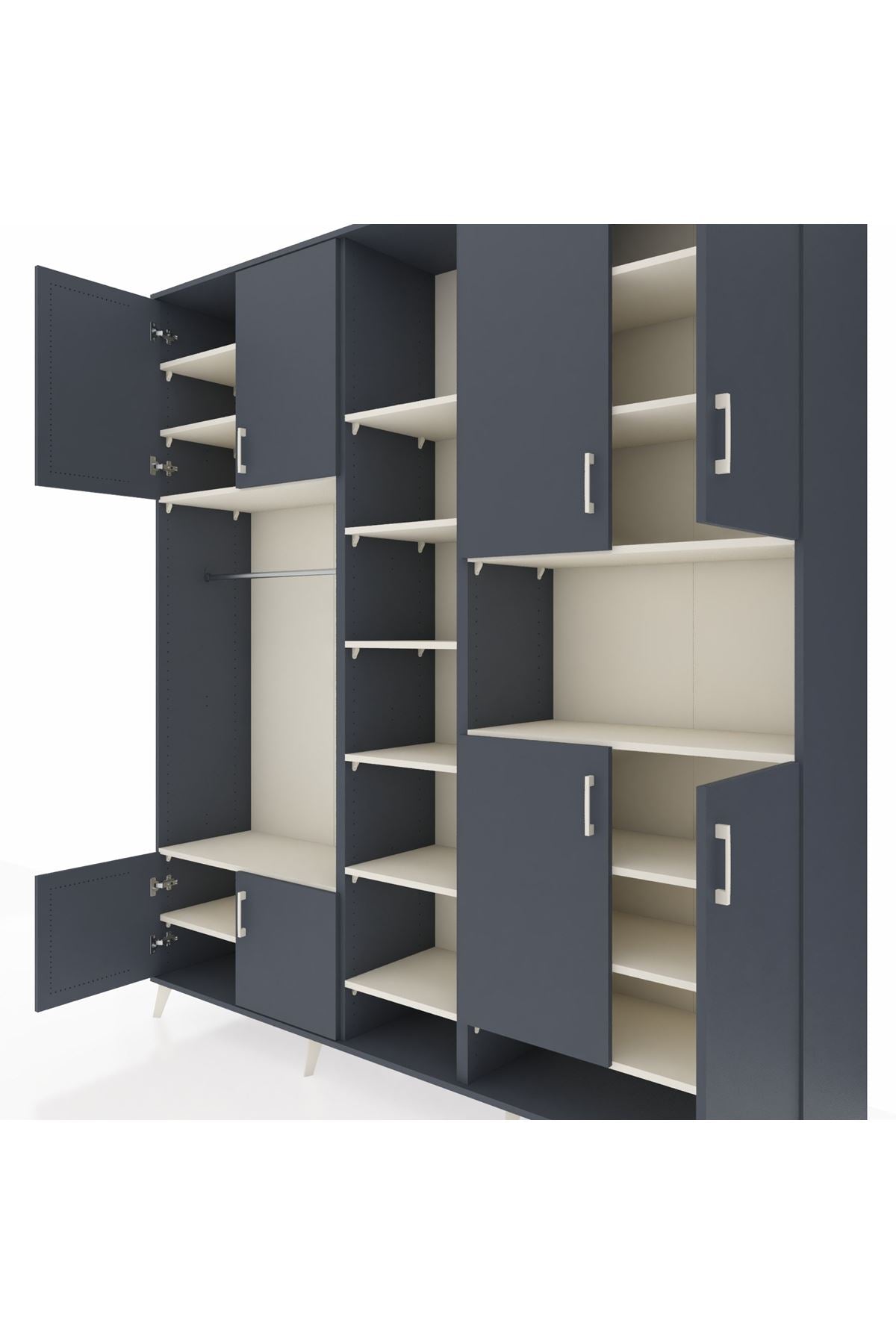 Hyperion Dolap 18 Raflı 8 Kapaklı Tek Askılı 220x44x243 - S553M051V16B