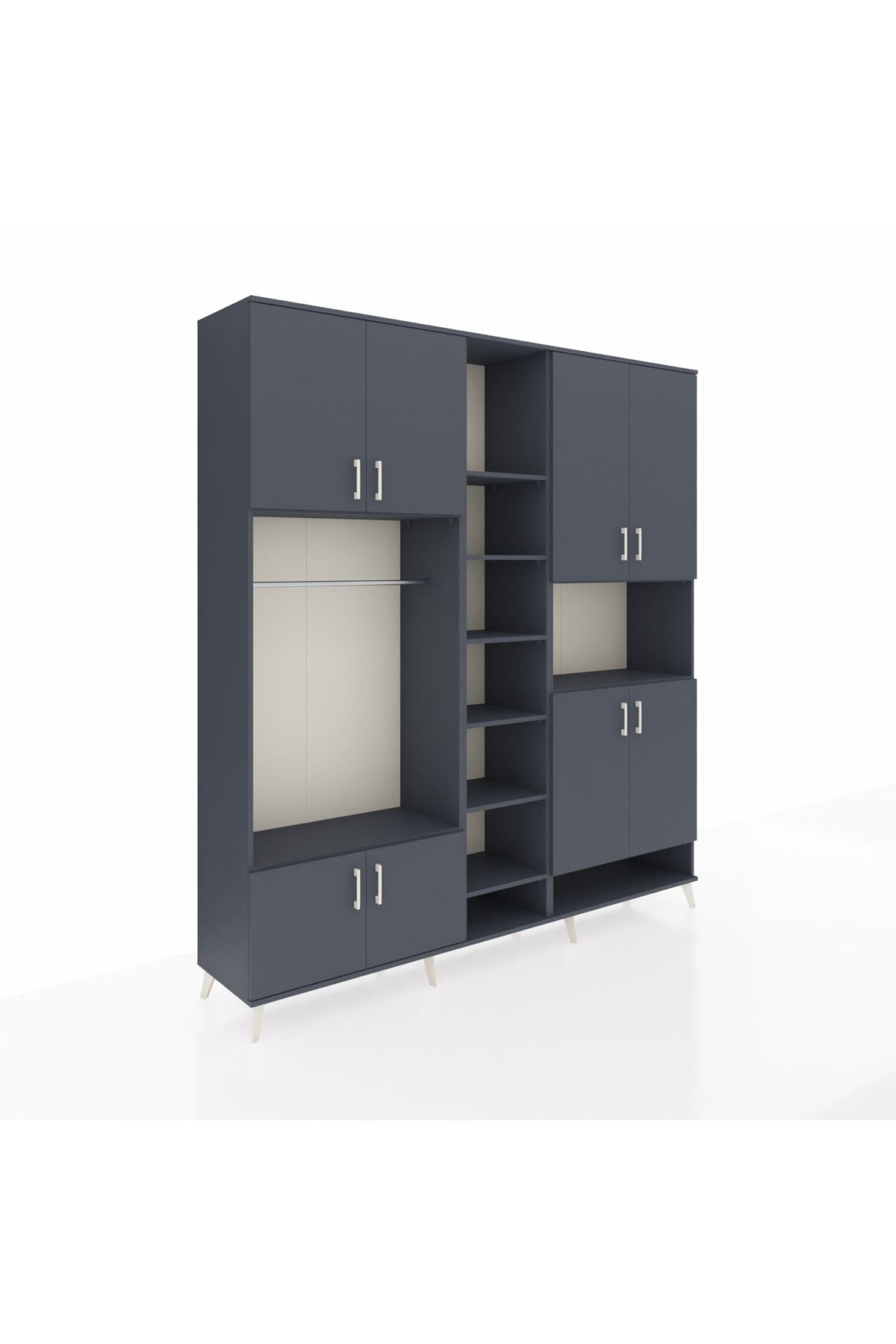 Hyperion Dolap 18 Raflı 8 Kapaklı Tek Askılı 220x44x243 - S553M051V17B