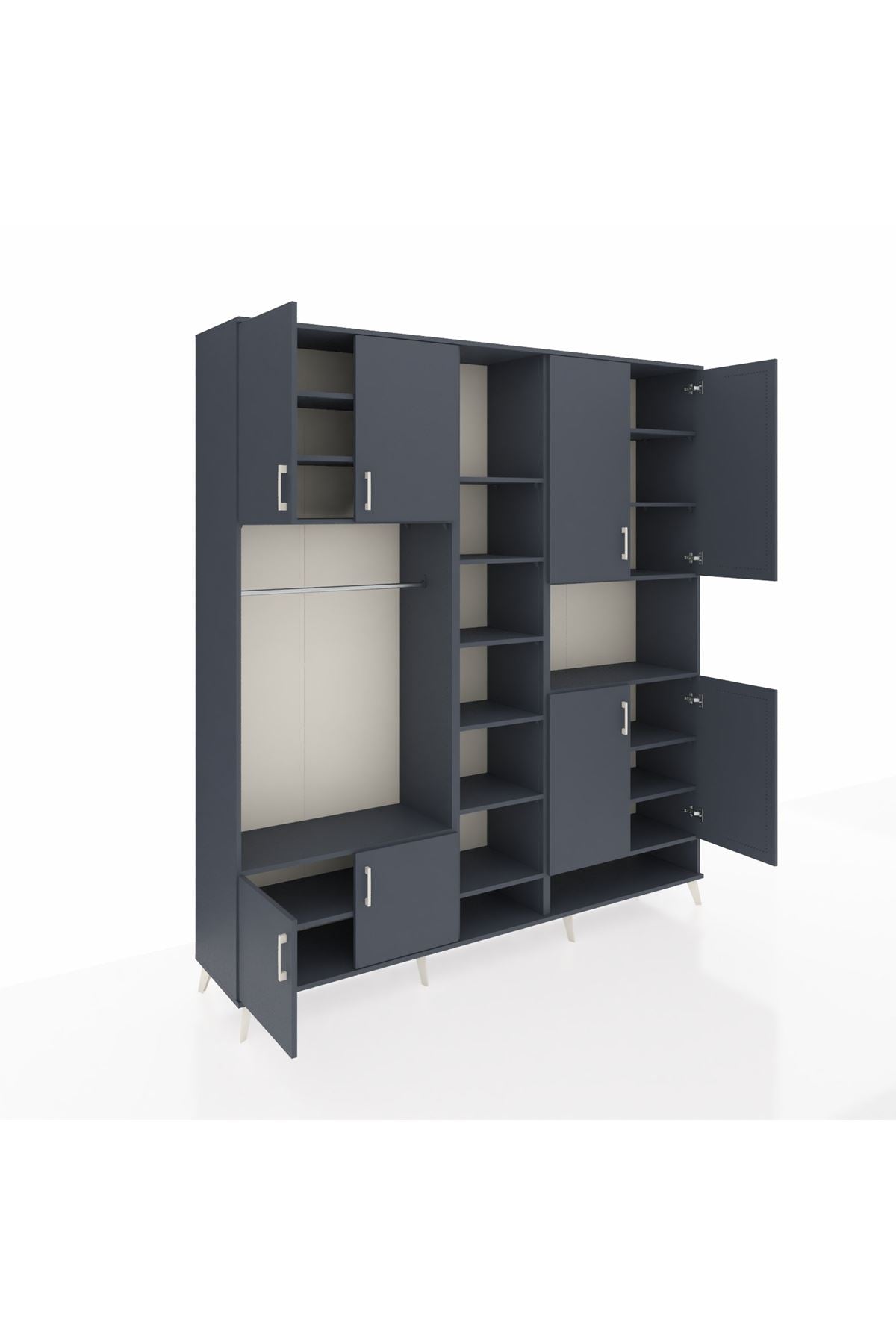 Hyperion Dolap 18 Raflı 8 Kapaklı Tek Askılı 220x44x243 - S553M051V17B