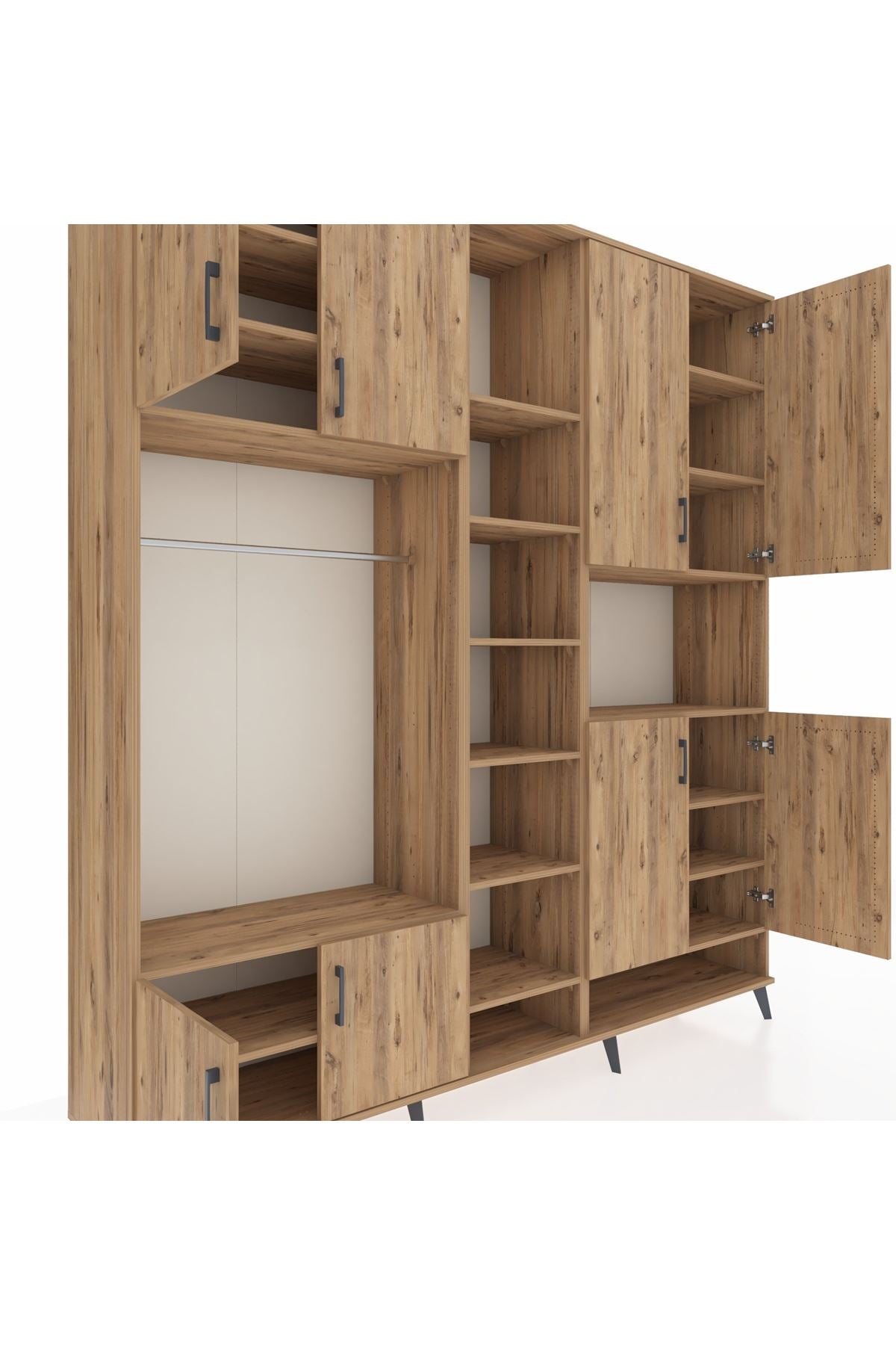 Hyperion Dolap 18 Raflı 8 Kapaklı Tek Askılı 220x44x243 - S553M051V21B