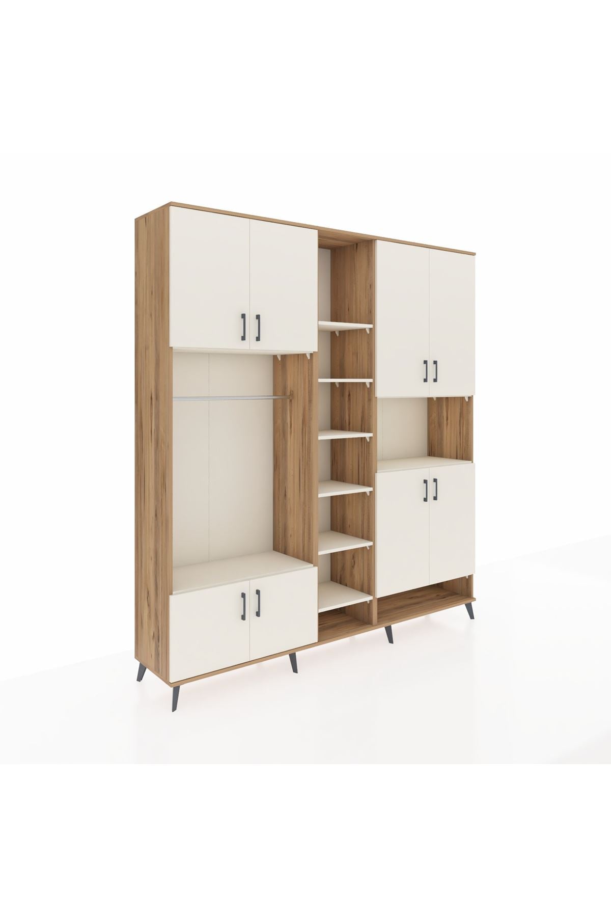 Hyperion Dolap 18 Raflı 8 Kapaklı Tek Askılı 220x44x243 - S553M051V22B