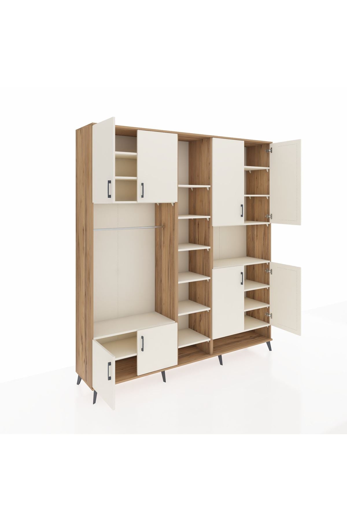 Hyperion Dolap 18 Raflı 8 Kapaklı Tek Askılı 220x44x243 - S553M051V22B