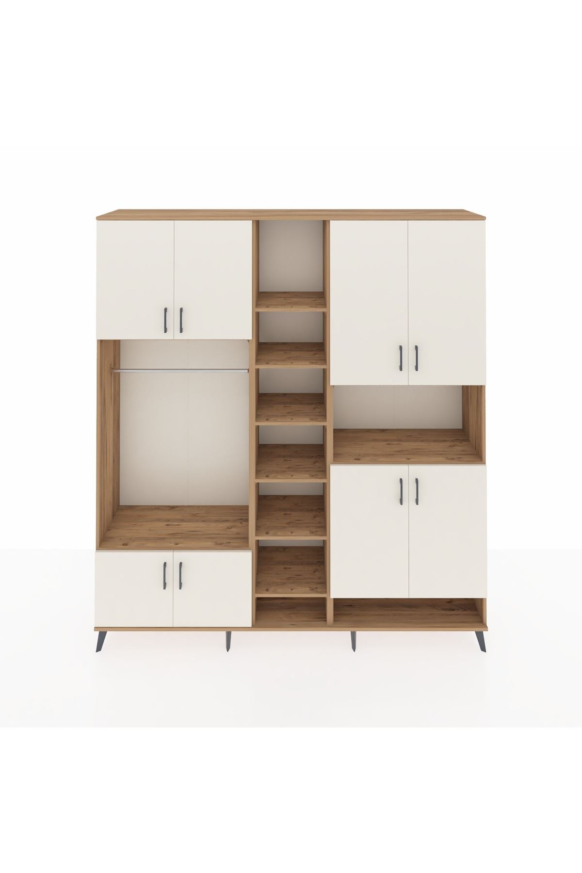 Hyperion Dolap 18 Raflı 8 Kapaklı Tek Askılı 220x44x243 - S553M051V24B