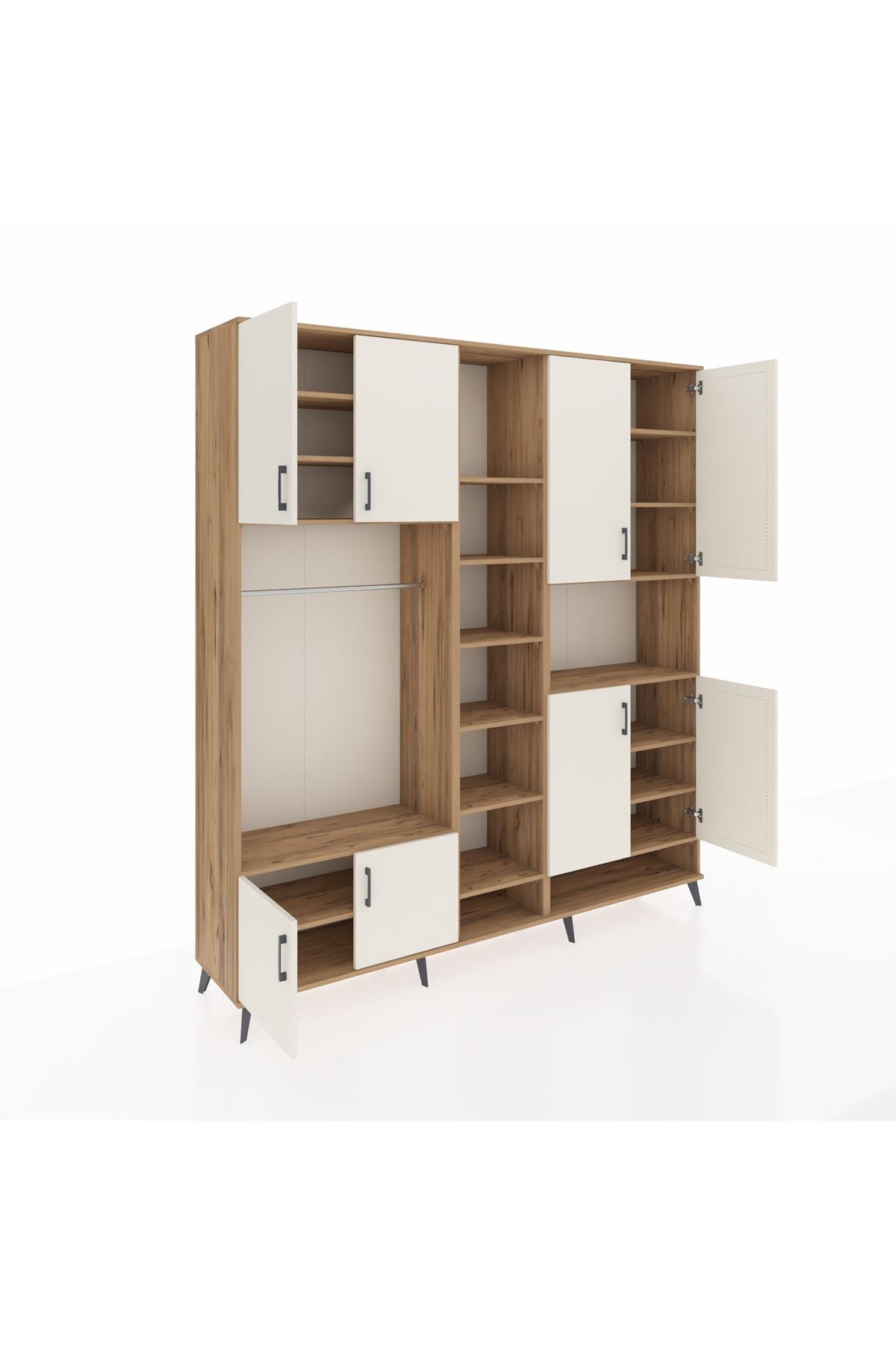 Hyperion Dolap 18 Raflı 8 Kapaklı Tek Askılı 220x44x243 - S553M051V24B