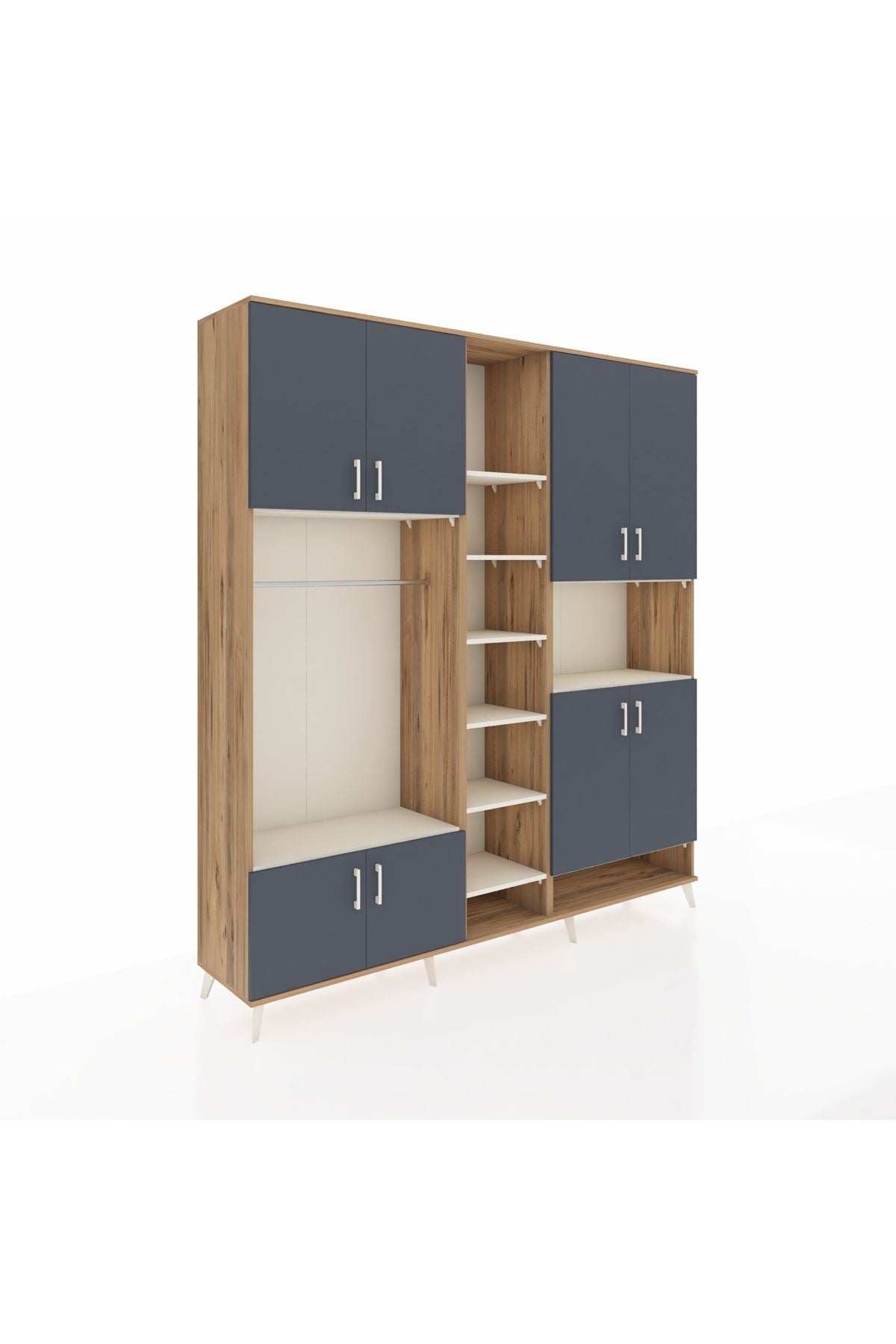 Hyperion Dolap 18 Raflı 8 Kapaklı Tek Askılı 220x44x243 - S553M051V25B