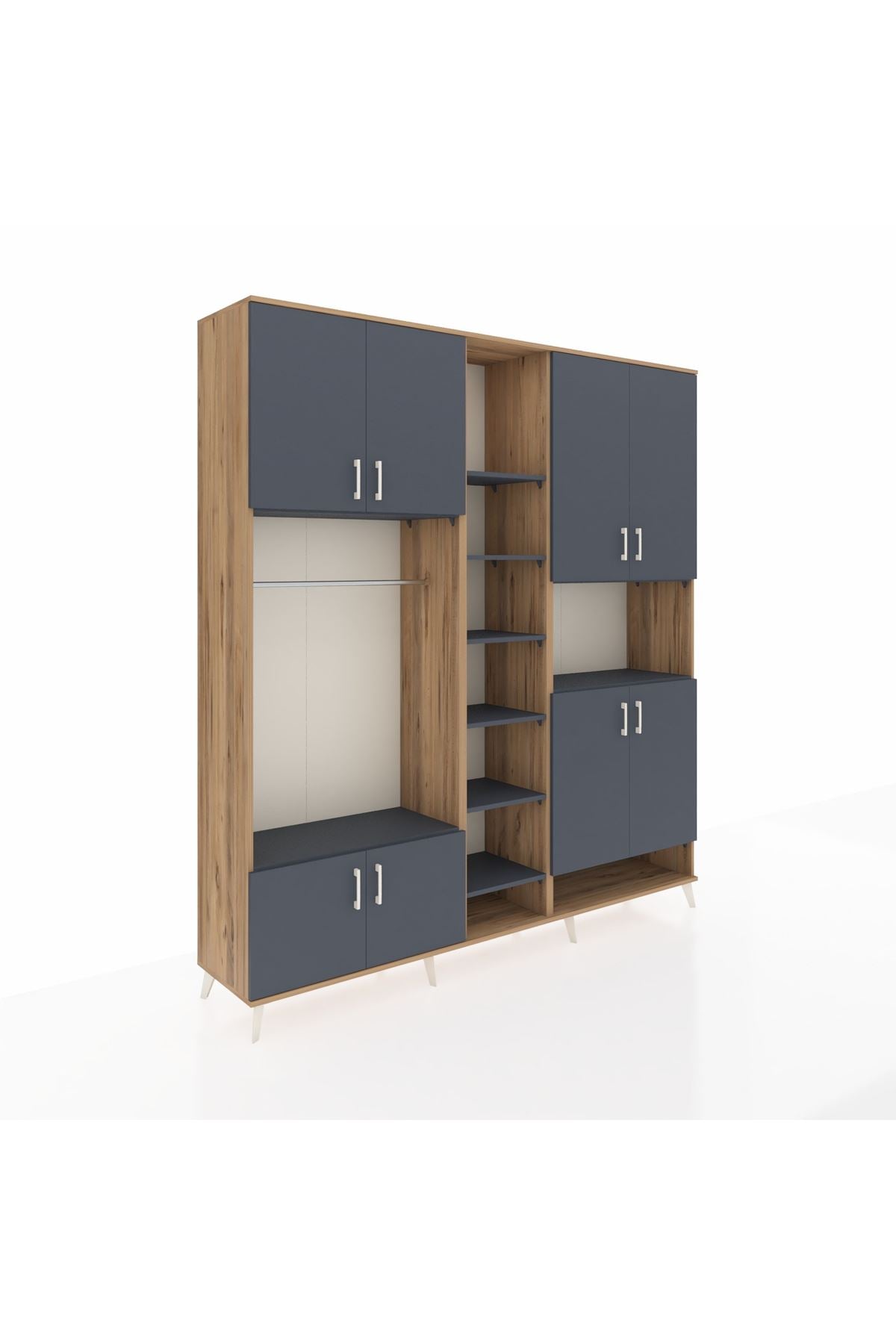 Hyperion Dolap 18 Raflı 8 Kapaklı Tek Askılı 220x44x243 - S553M051V26B