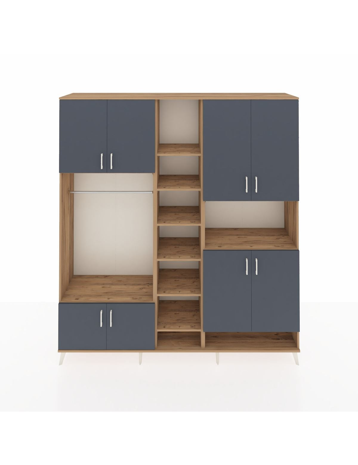 Hyperion Dolap 18 Raflı 8 Kapaklı Tek Askılı 220x44x243 - S553M051V27B