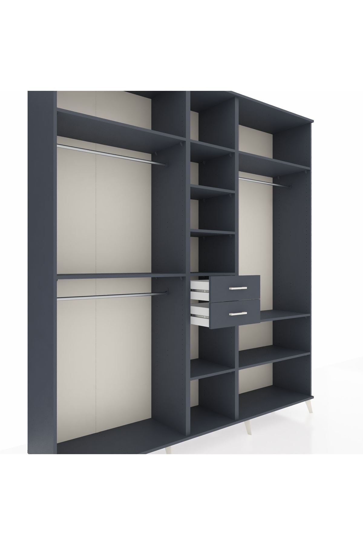Hyperion Dolap 10 Raflı 2 Çekmeceli 3 Askılı 220x44x243 - S553M052V17B