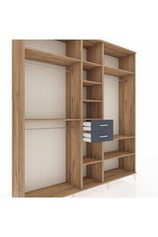 Hyperion Dolap 10 Raflı 2 Çekmeceli 3 Askılı 220x44x243 - S553M052V20B
