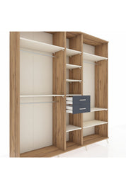 Hyperion Dolap 10 Raflı 2 Çekmeceli 3 Askılı 220x44x243 - S553M052V23B