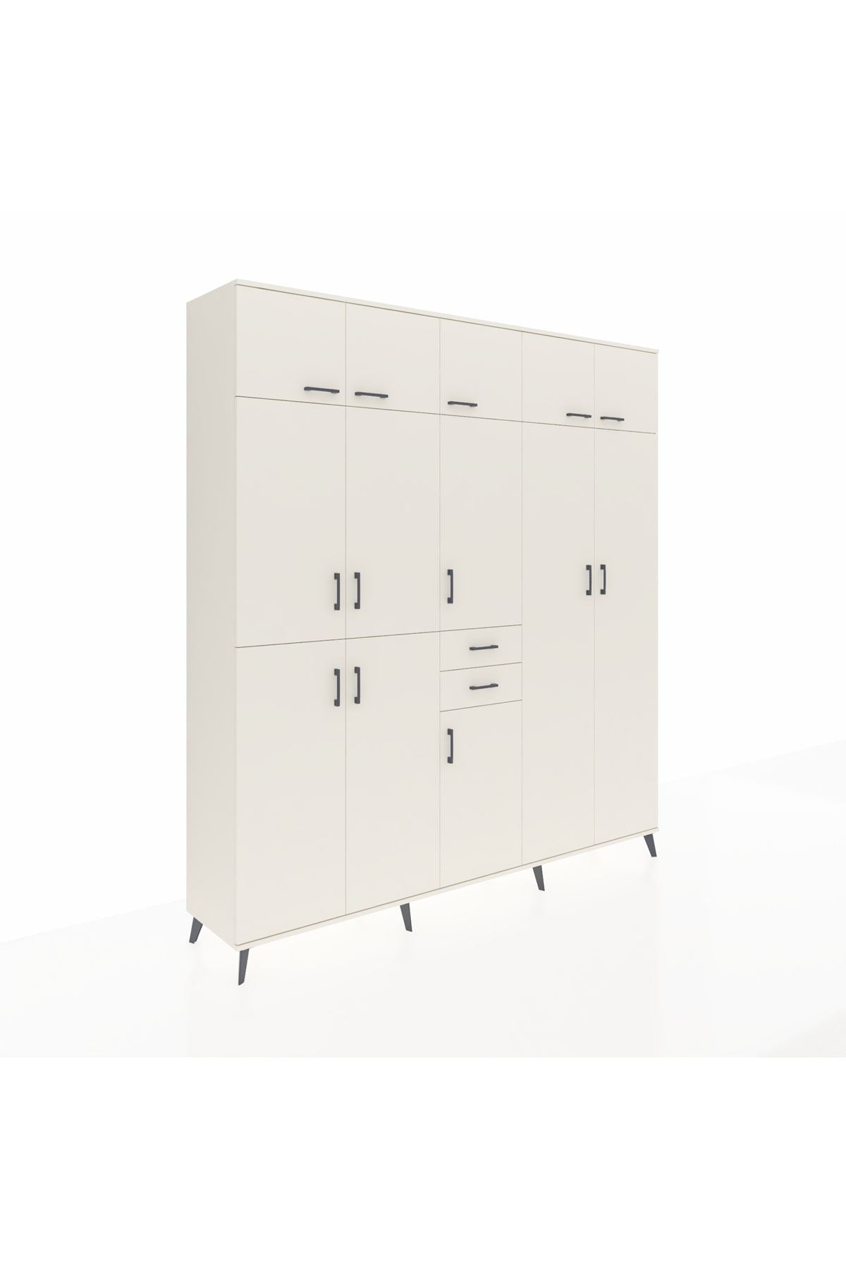 Hyperion Dolap 10 Raflı 2 Çekmeceli 3 Askılı 220x44x243 - S553M053V04B
