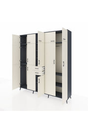 Hyperion Dolap 10 Raflı 2 Çekmeceli 3 Askılı 220x44x243 - S553M053V13B