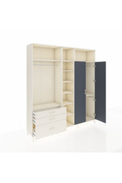 Hyperion Dolap 10 Raflı 3 Çekmeceli 2 Askılı 220x44x243 - S553M054V07B