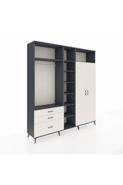 Hyperion Dolap 10 Raflı 3 Çekmeceli 2 Askılı 220x44x243 - S553M054V13B