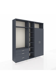 Hyperion Dolap 10 Raflı 3 Çekmeceli 2 Askılı 220x44x243 - S553M054V17B