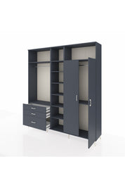 Hyperion Dolap 10 Raflı 3 Çekmeceli 2 Askılı 220x44x243 - S553M054V17B