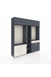 Hyperion Dolap 11 Raflı 4 Çekmeceli 2 Askılı 220x44x243 - S553M056V16B