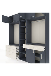 Hyperion Dolap 11 Raflı 4 Çekmeceli 2 Askılı 220x44x243 - S553M056V16B
