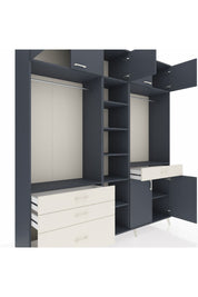 Hyperion Dolap 11 Raflı 4 Çekmeceli 2 Askılı 220x44x243 - S553M056V16B