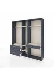 Hyperion Dolap 7 Raflı 4 Çekmeceli 3 Askılı 220x44x243 - S553M057V14B